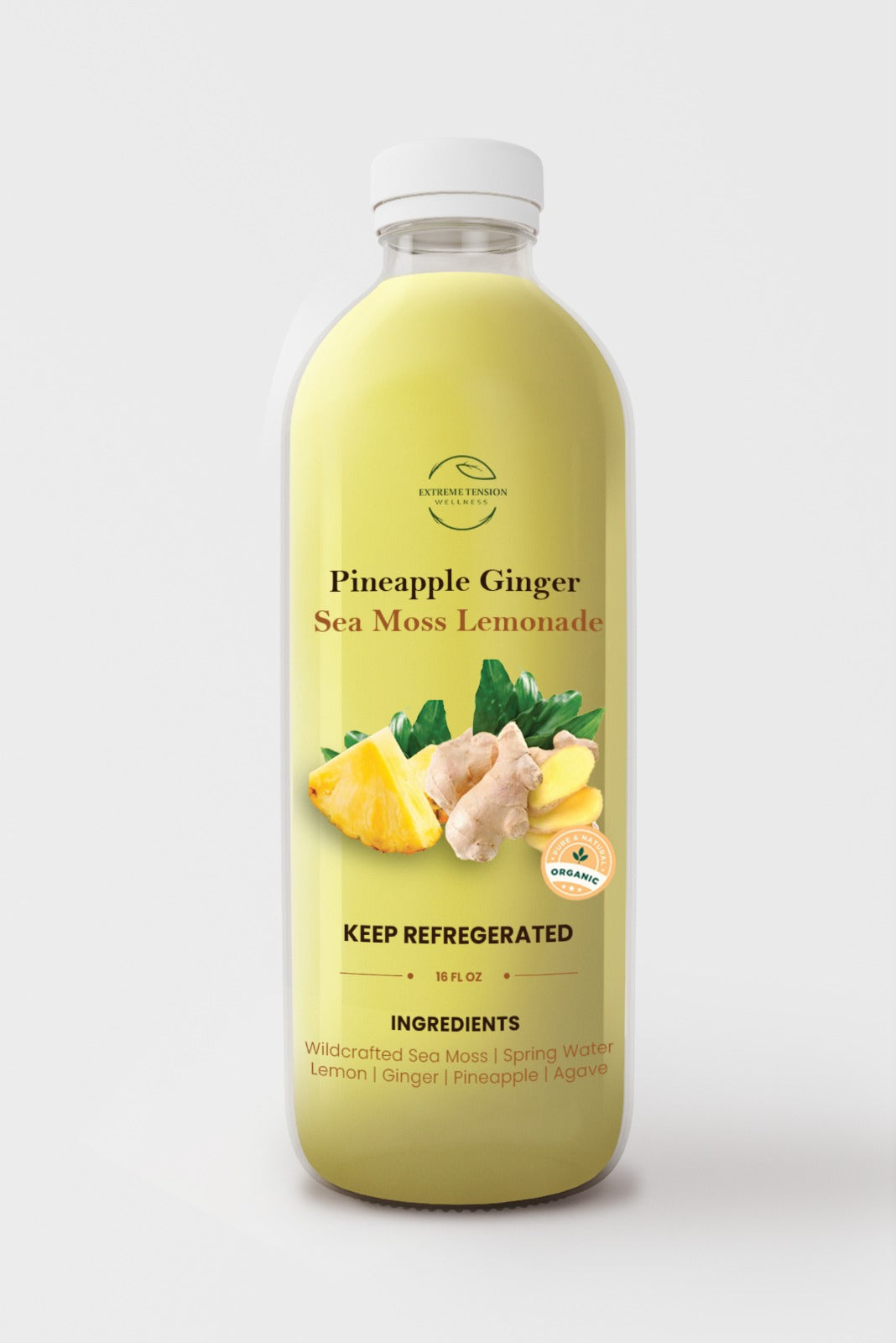 Pineapple Ginger Sea Moss Lemonade