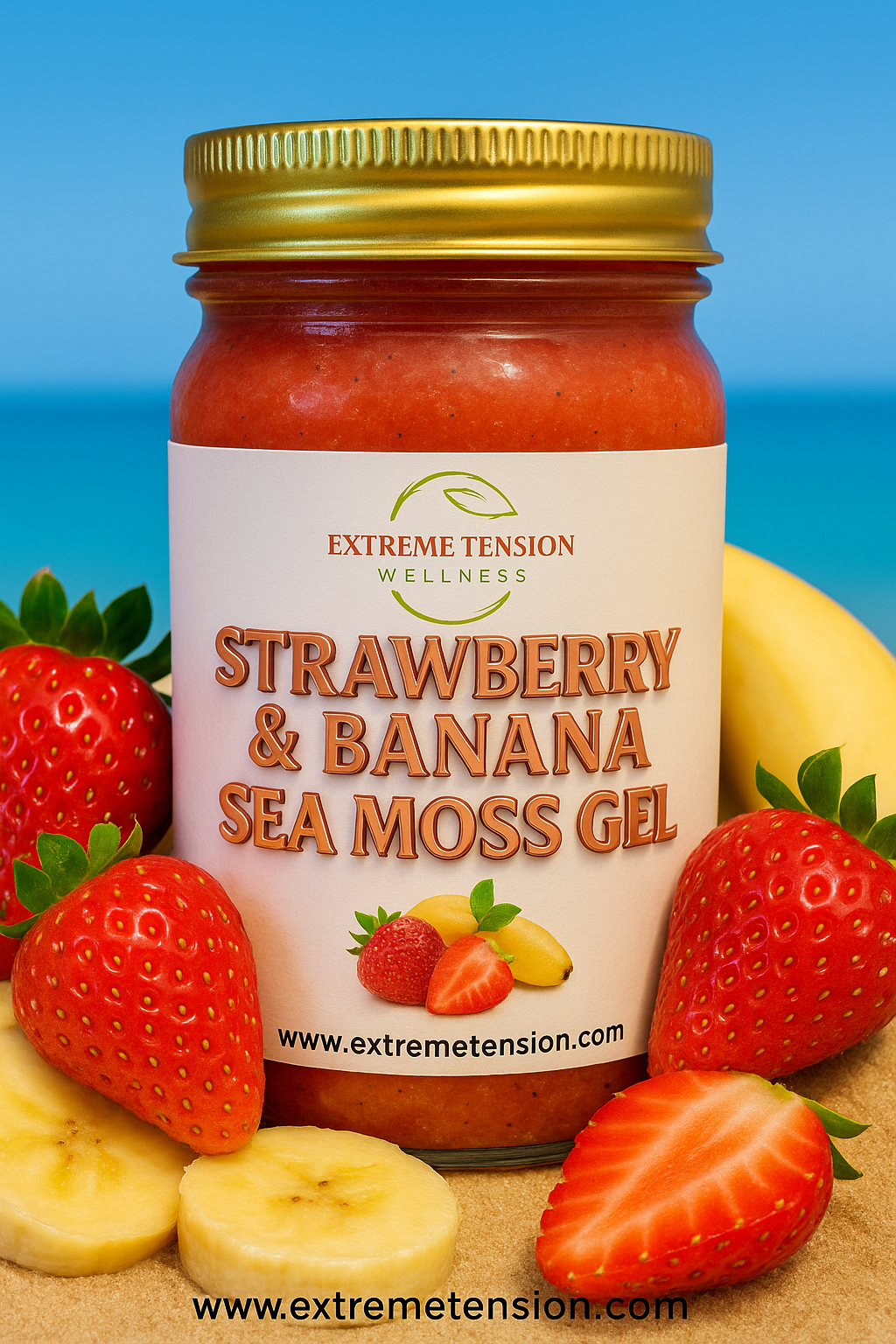 Strawberry and Banana Sea Moss Gel