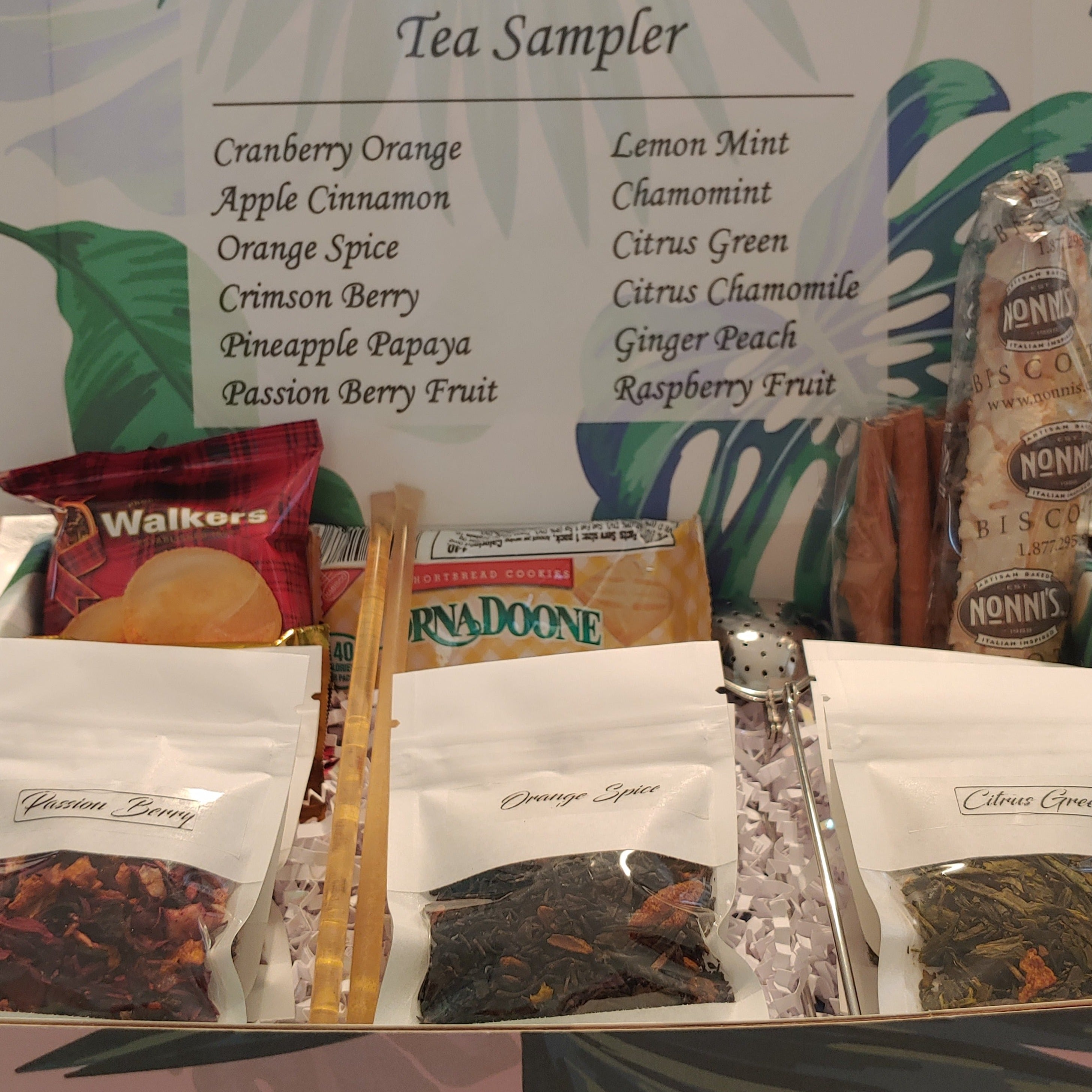 Gourmet Tea Sampler Box (Herb and Fruit Blends)