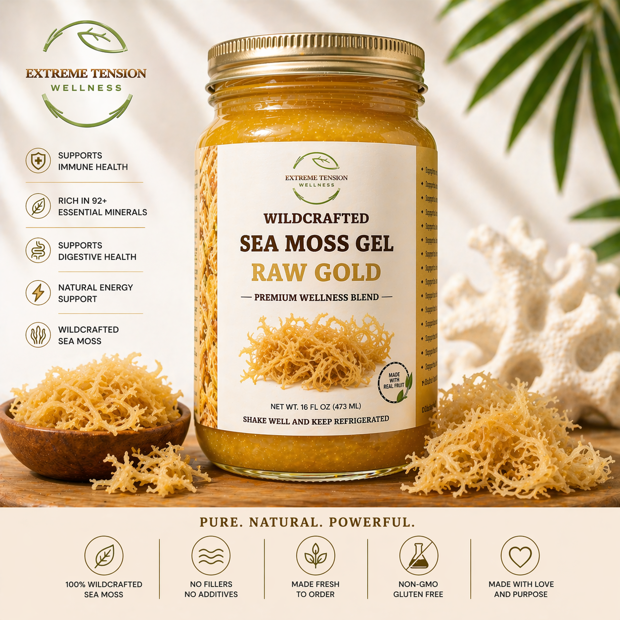 Raw Gold Sea Moss Gel