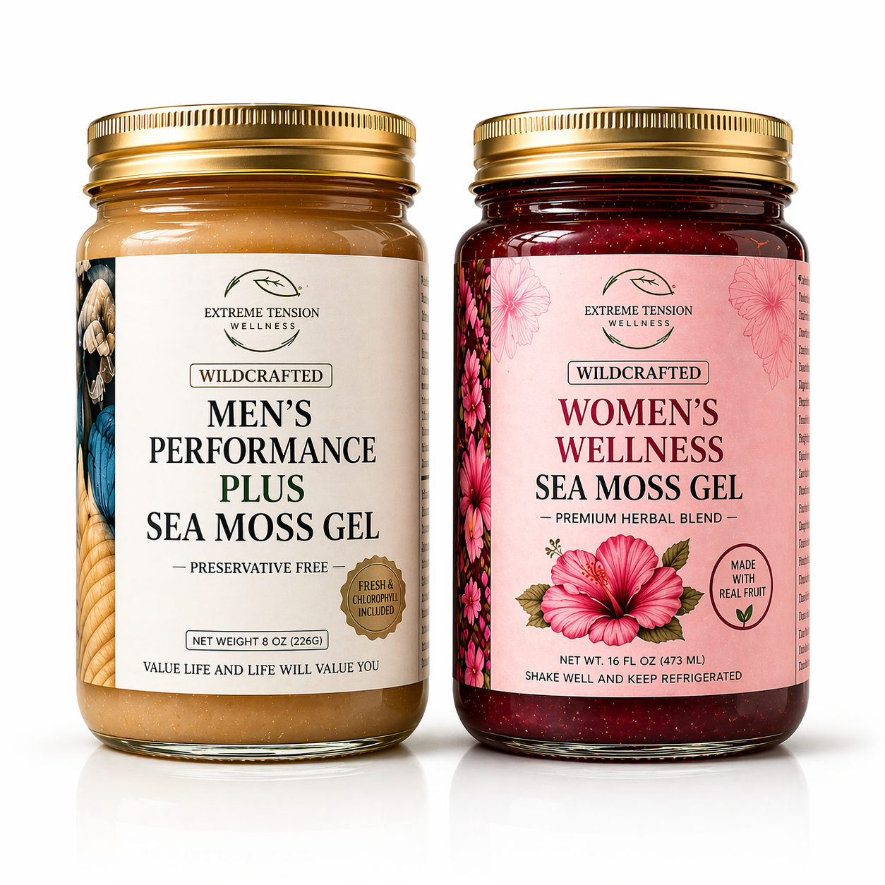 King & Queen Bundle – Sea Moss Gel Set