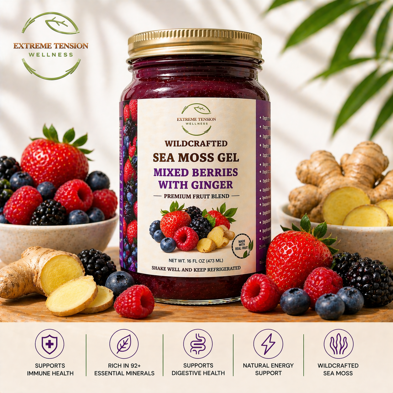 Mixed Berries with Ginger